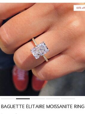 Sterling Silver White Solitaire Engagement Ring 925 size 5